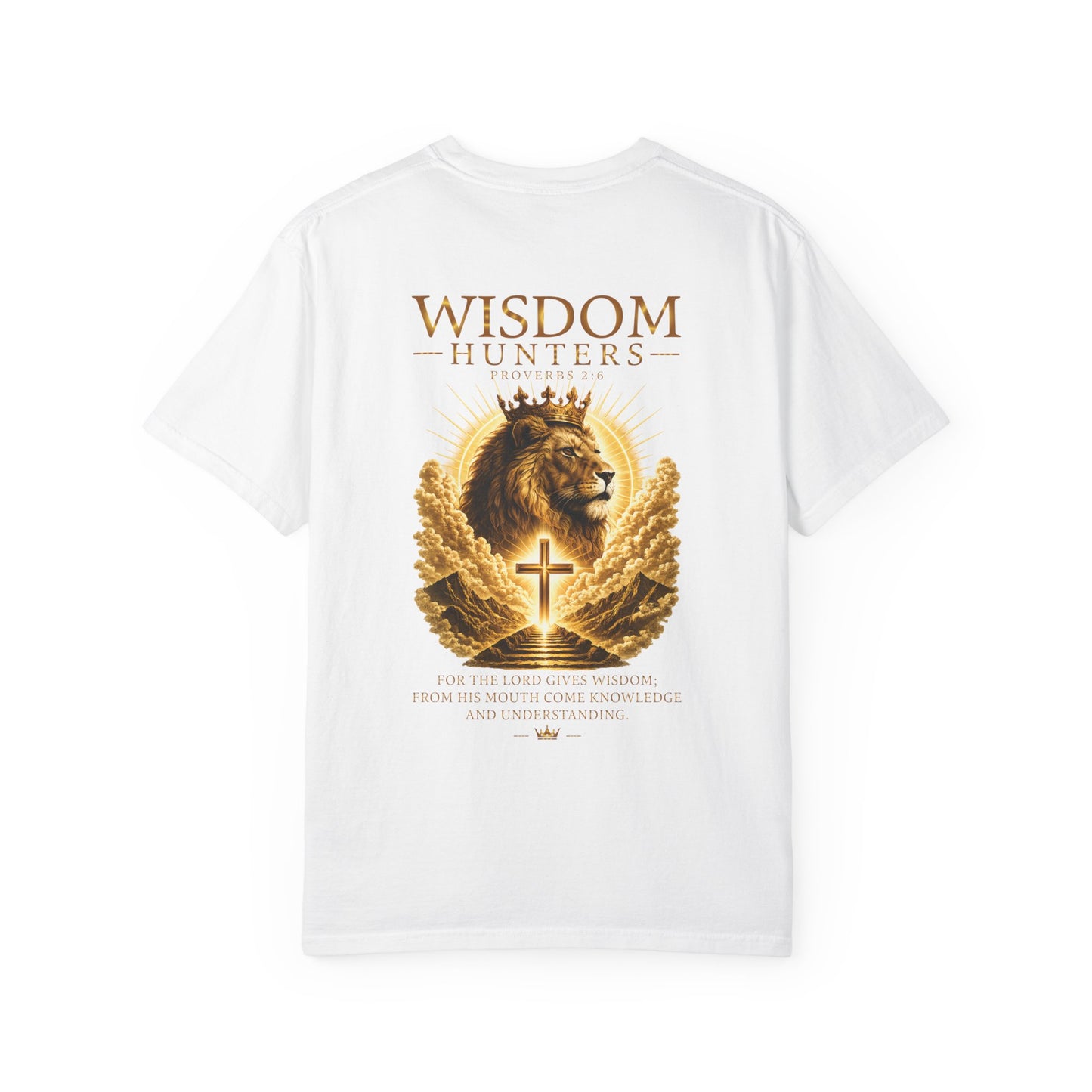 Christian Cross & Crown T-Shirt — "Seek First the Kingdom" Faith Tee