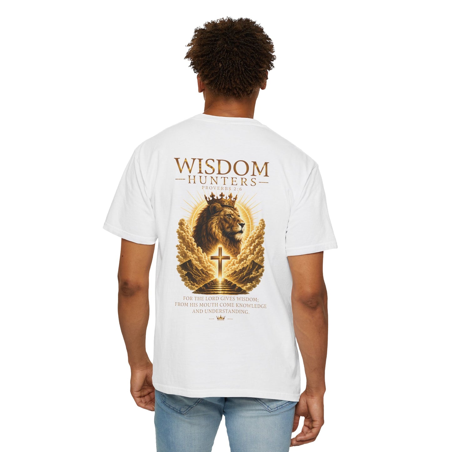 Christian Cross & Crown T-Shirt — "Seek First the Kingdom" Faith Tee